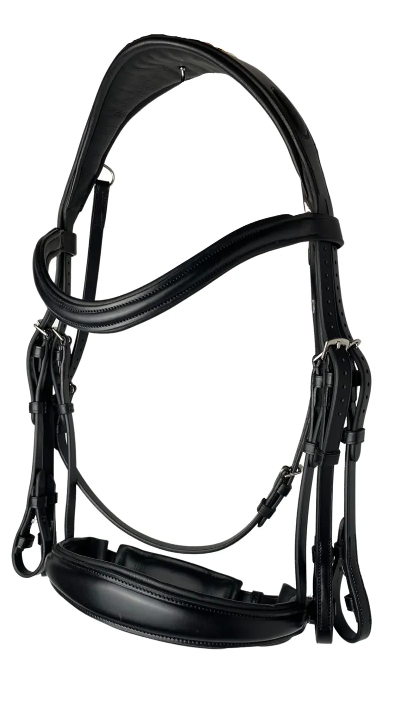 Equiline Double Weymouth Bridle Black -2
